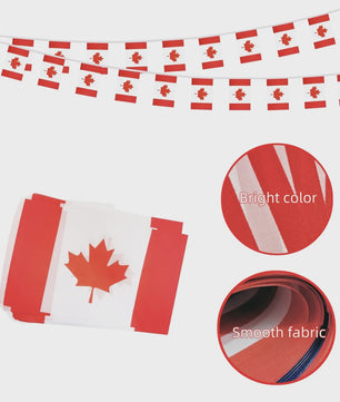 Canada Vlaggenlijn 20 Stuks - 14x21cm - Feest & Festival Decoratie