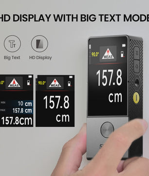 MILESEEY D9 Laser Afstandsmeter: Multifunctioneel met Wiel, Spraakuitvoer & Bluetooth