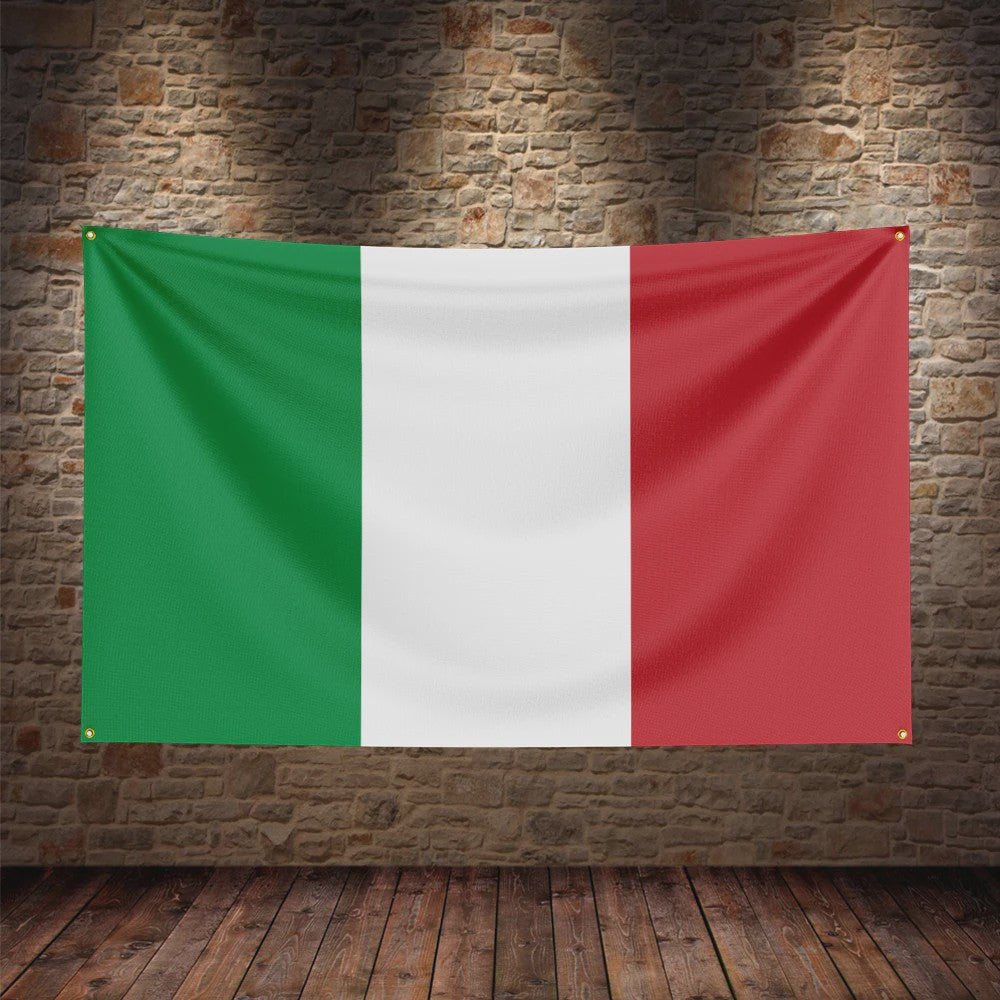 Italiaanse Vlag Wanddecoratie - Enkelzijdig Bedrukt
