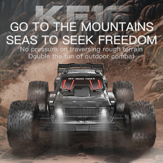 KF16 1:12 RC Monster Truck - 70KM/H Snel, Brushless Motor, 4WD Off-Road Raceauto voor Kinderen
