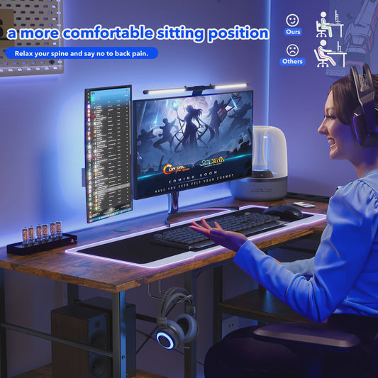 Industriële L-vormige Bureau 140/230cm met Opbergruimte en Geïntegreerd Stopcontact
