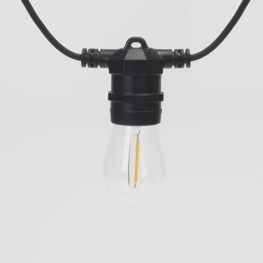 10m Waterdichte Buitenlichtsnoer Kabel met E27 Fittingen - Professionele Kwaliteit voor Tuin & Feesten