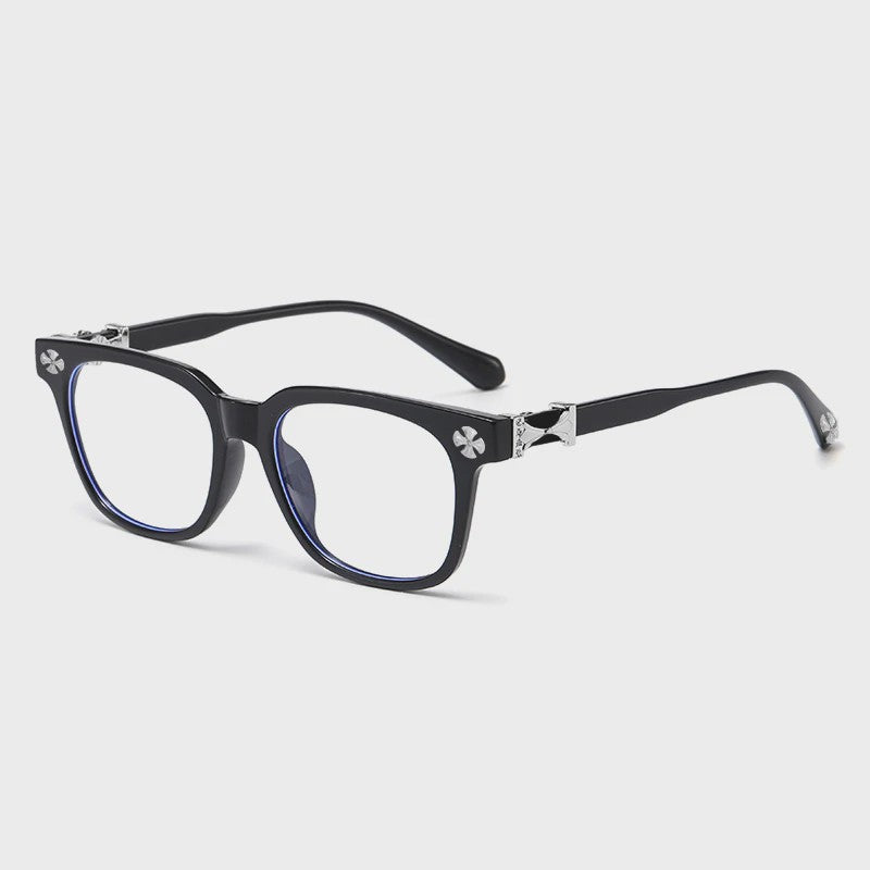 BEAU FIVE Retro Vierkante Computer Bril met Anti-Blauw Licht Filter - Trendy & Hoge Kwaliteit (Model F114)
