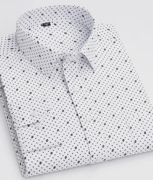 Herenshirt Lange Mouw - Stijlvol Casual & Zakelijk, Print & Streep, All-Season Top