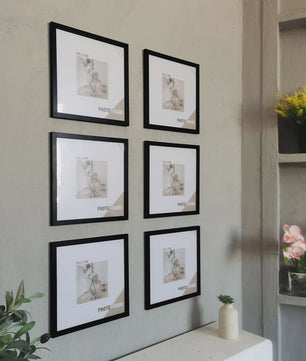 Set van 3 Houten Vierkante Fotolijsten - Wanddecoratie & Desktop - 20x20cm & 30x30cm