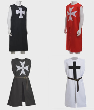 Middeleeuwse Tunic Kostuum voor Heren - Viking, Tempelier & Ridder Outfit