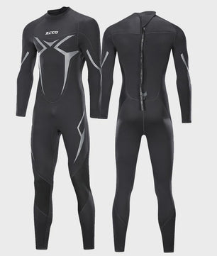 Heren 3mm Neopreen Wetsuit - Lange Mouwen, Full Body Duikpak voor Zwemmen, Surfen & Triathlon