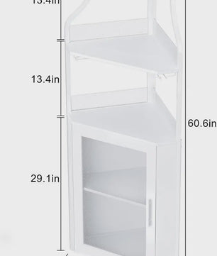 Industriële Hoekbar Kast met Wijnrek, Glazenhouder en Gaasdeur - Compact Buffet voor Woonkamer, Keuken of Eetkamer