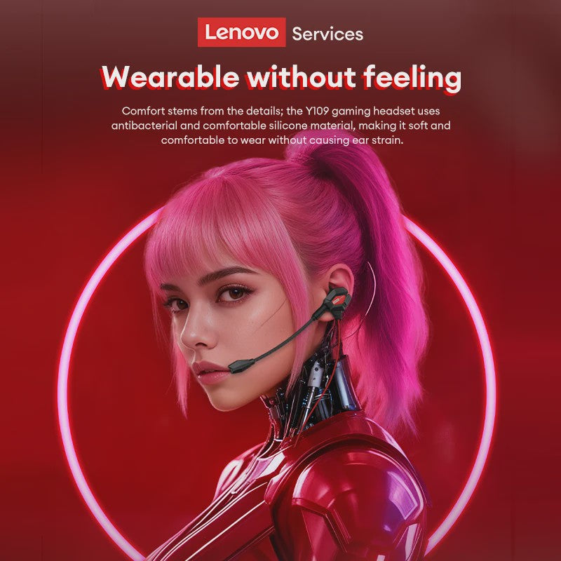 Lenovo Y109 Gaming Headset: Bedrade Oordopjes met Microfoon voor PC, PS4, Switch & Mobiel