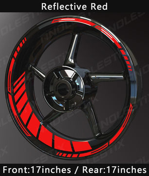Reflecterende Motor Velgstickers - 17 Inch Velgtape voor Yamaha, Honda, Kawasaki, Suzuki, BMW, KTM
