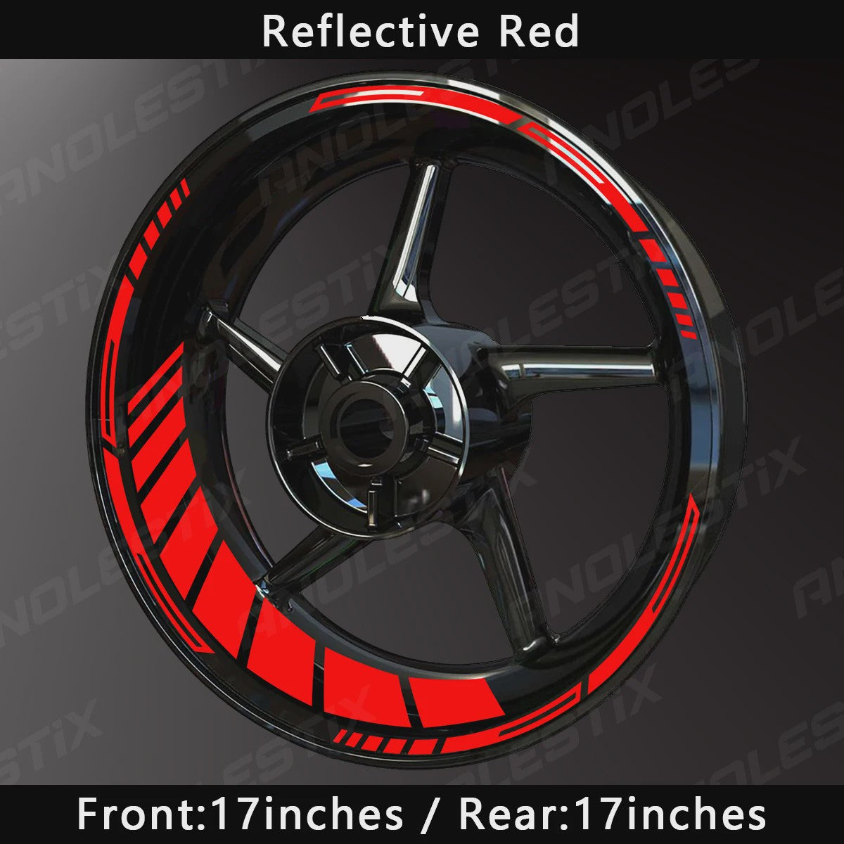 Reflecterende Motor Velgstickers - 17 Inch Velgtape voor Yamaha, Honda, Kawasaki, Suzuki, BMW, KTM