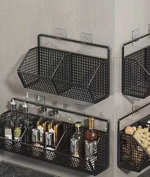 Wandrek Keuken Opbergmand Metaal - Kruiden, Groenten & Meer