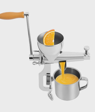 Handmatige Sapcentrifuge voor Fruit en Groenten - Roestvrij Staal & Hout