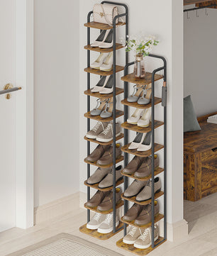 Verticale Schoenendrager Hout - Stijlvolle Schoenen Organizer voor Kleine Ruimtes