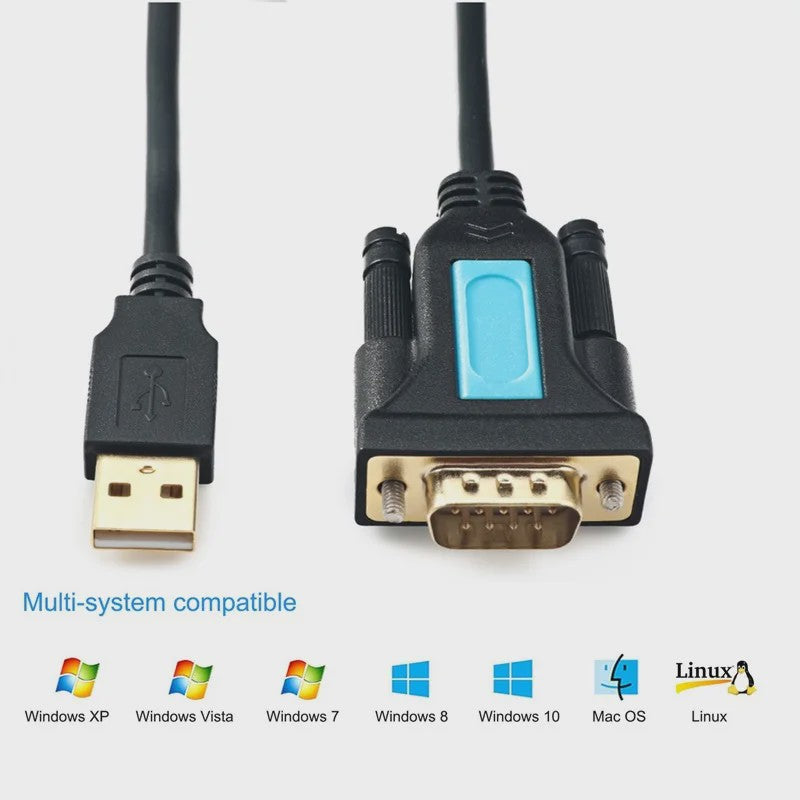 USB naar RS232 Serieel Kabel DB9 Female - 2 Meter
