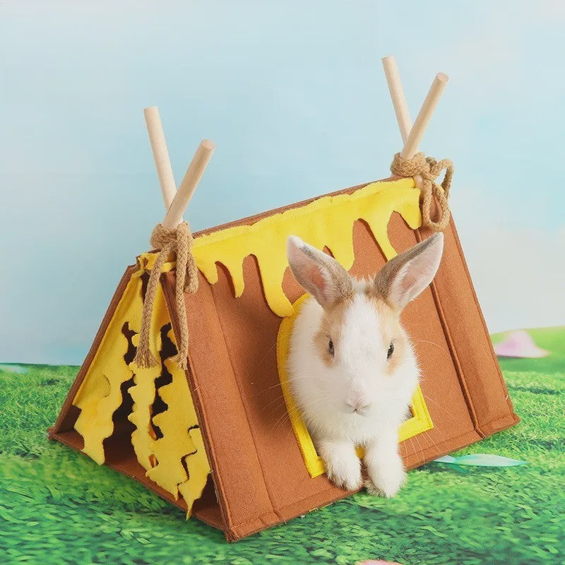Dieren Tipi Tent - Schuilhuisje voor Konijn, Cavia, Hamster & Kleinvee