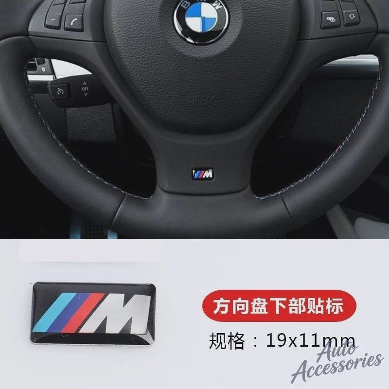 4x BMW M Performance Logo Embleem Stickers - Stuurwiel, Velgen & Interieur