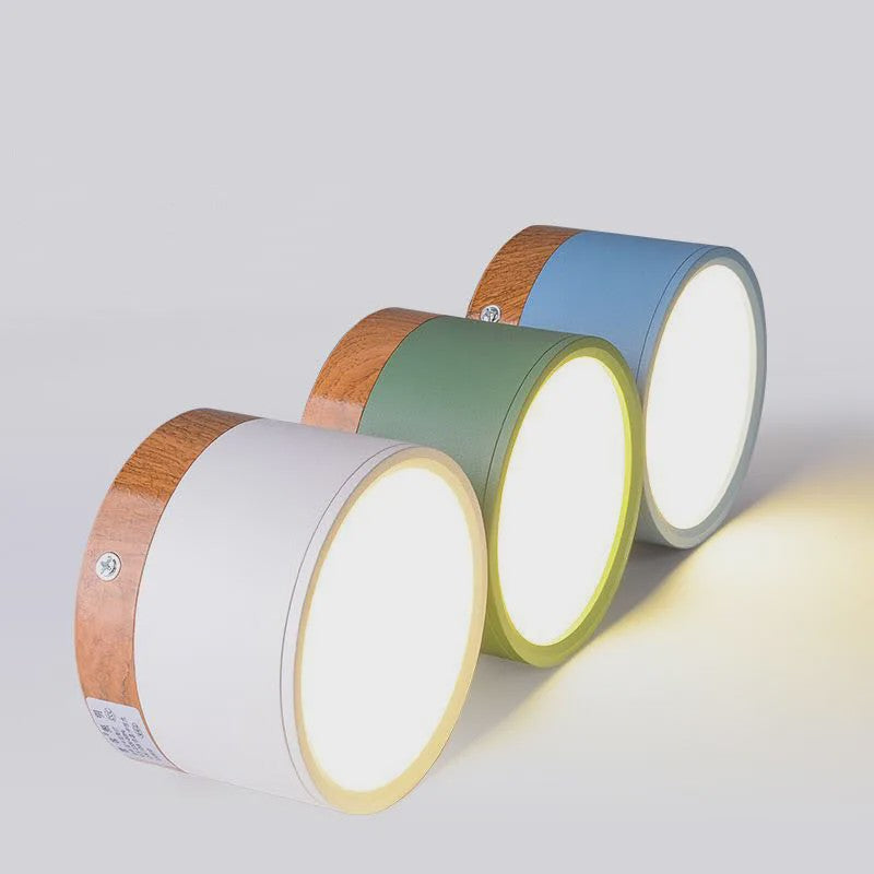 Nordic Hout LED Plafondspot - Dimbare Modern Design Verlichting