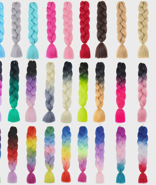 24 Inch Jumbo Braiding Hair Synthetisch Haar Ombre Crochet Braid Extensions voor Dames