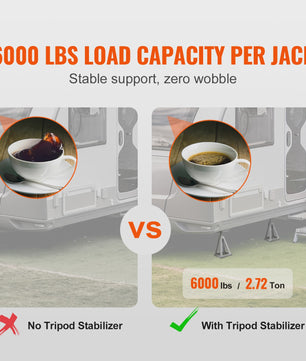 4x Aluminium RV Stabilisator Jack - 6000 Lbs Hefvermogen per stuk - Leveling Jacks voor Camper & Caravan