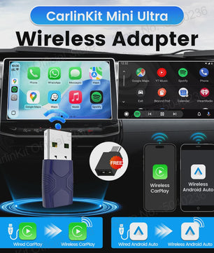CarlinKit 5.0 Mini Ultra Draadloze Adapter voor Android Auto & CarPlay