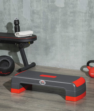 HOMCOM Aerobic Stepper - Verstelbare Hoogte (10-20 cm), Antislip, Fitness Step