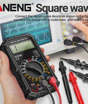 ANENG SZ308 Digitale Multimeter: AC/DC Metingen, Weerstand, LCD Scherm & Vierkante Golf Test