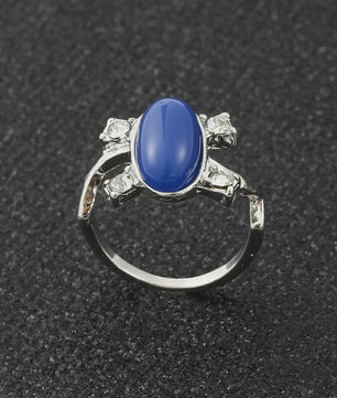 Dames Ring Blauwe Steen - The Vampire Diaries Film Thema Sieraden