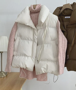 Dames Elegante Winter Gilet met Standkraag - Warm en Stijlvol Casual Buitenkleding