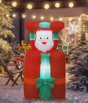 Opblaasbare Kerstman 1.5M - Feestelijke Tuindecoratie met LED Verlichting