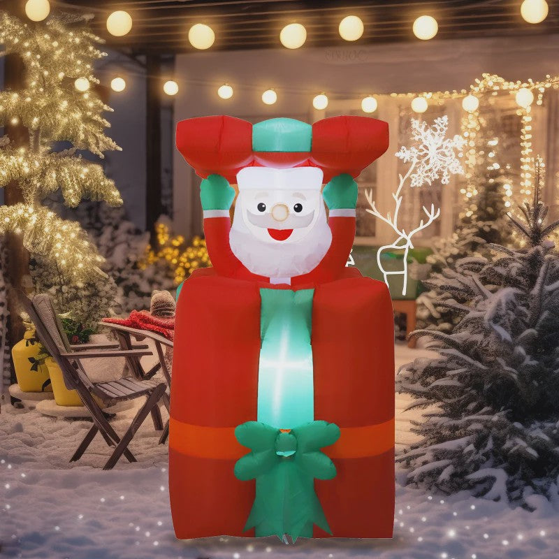 Opblaasbare Kerstman 1.5M - Feestelijke Tuindecoratie met LED Verlichting