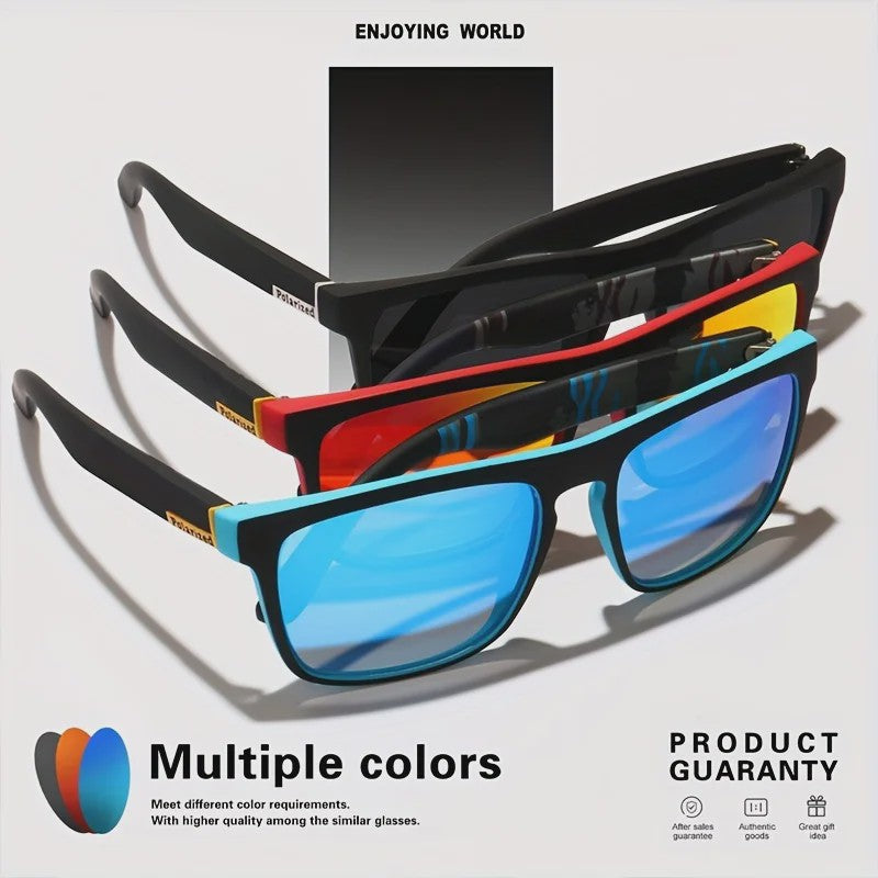 Polaroid Zonnebril Heren Dames - Vintage Vierkant Design, UV400 Bescherming, Luxe Uitstraling