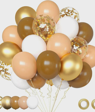 30 Stuks Chrome Latex Ballonnen Mix: Wit, Roze & Blauw - Feestdecoratie