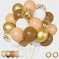 30 Stuks Chrome Latex Ballonnen Mix: Wit, Roze & Blauw - Feestdecoratie
