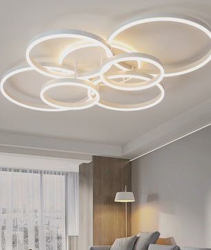 Moderne LED Plafondlamp Chandelier - Dimbare Ring Lamp voor Woonkamer & Slaapkamer