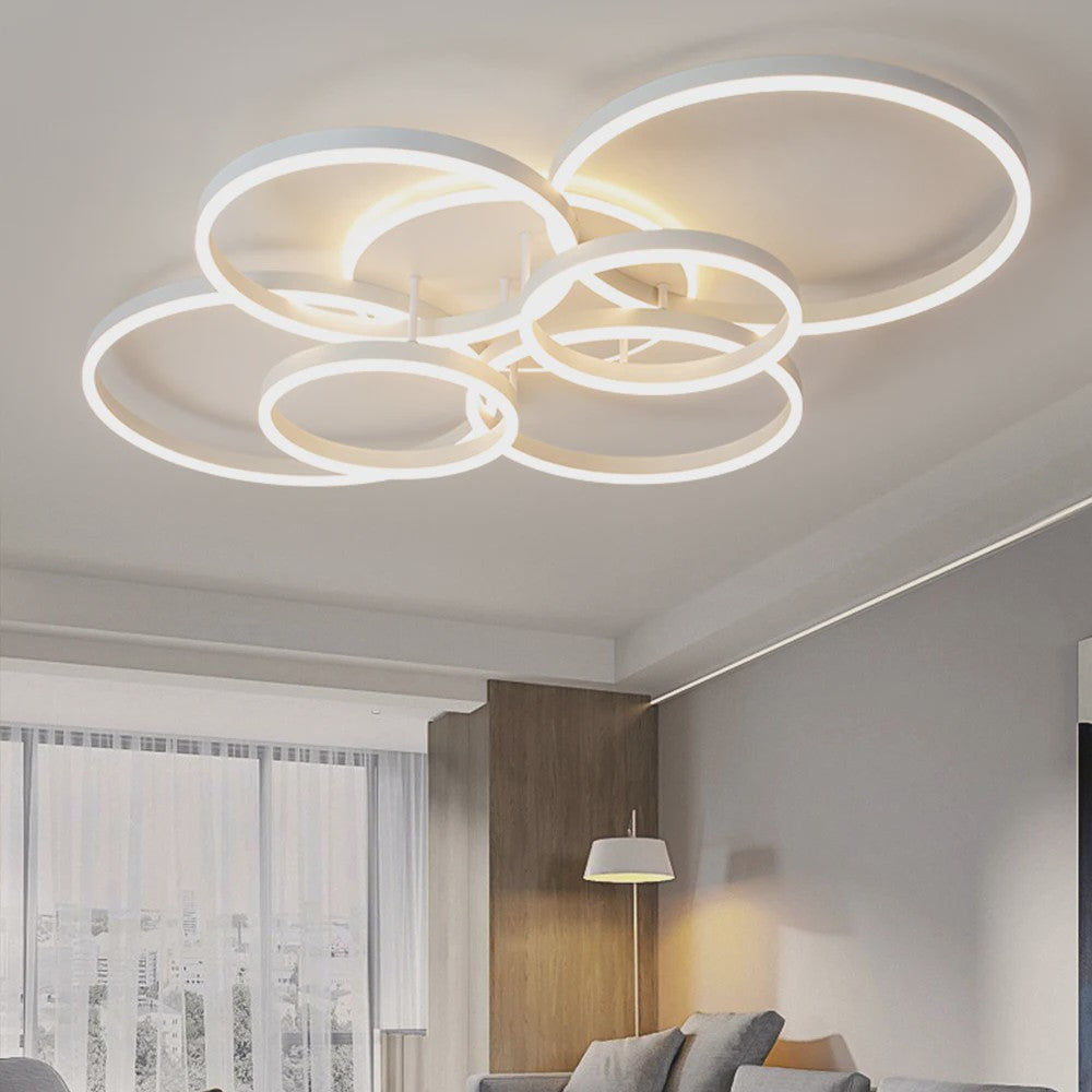 Moderne LED Plafondlamp Chandelier - Dimbare Ring Lamp voor Woonkamer & Slaapkamer