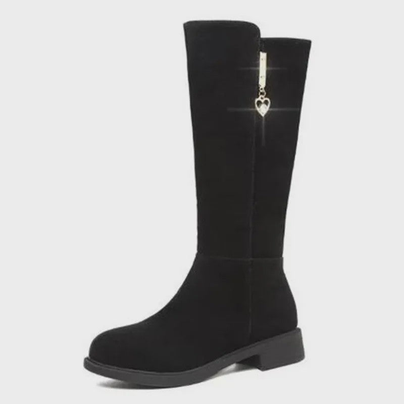Dames Winterlaarzen met Pluche Voering en Rits - Warm & Modieus