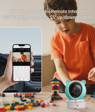 Smart WiFi Babyfoon met 5" HD Scherm, Tuya App, Intercom & Geluidsdetectie