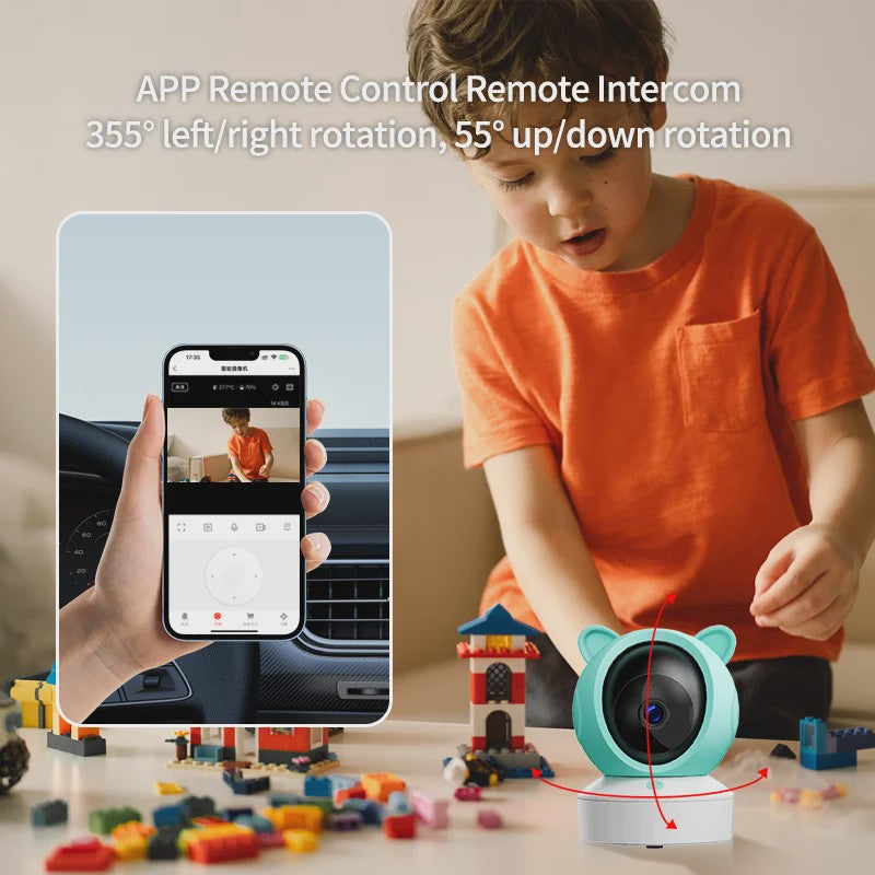 Smart WiFi Babyfoon met 5" HD Scherm, Tuya App, Intercom & Geluidsdetectie