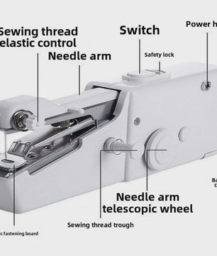 Draagbare Mini Naaimachine - Snel Kleding Repareren & DIY Projecten