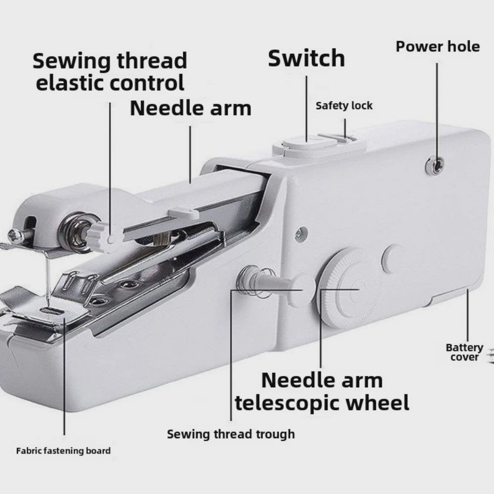 Draagbare Mini Naaimachine - Snel Kleding Repareren & DIY Projecten