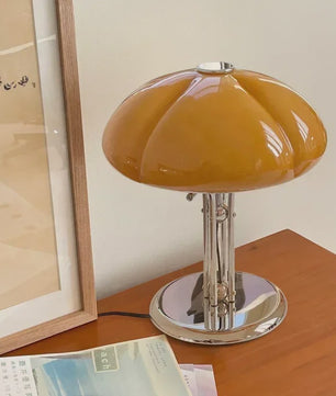 Nordic Pompoen LED Tafellamp - Bauhaus Retro Design voor Sfeervolle Verlichting