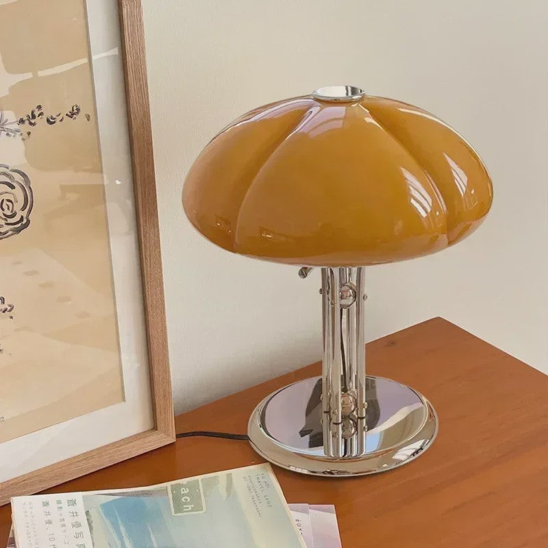Nordic Pompoen LED Tafellamp - Bauhaus Retro Design voor Sfeervolle Verlichting
