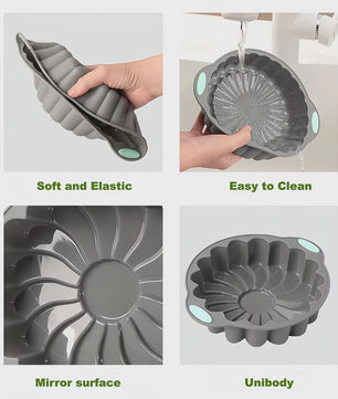 9-delige Siliconen Bakvorm Set - Non-stick & Hittebestendig - Diverse Vormen