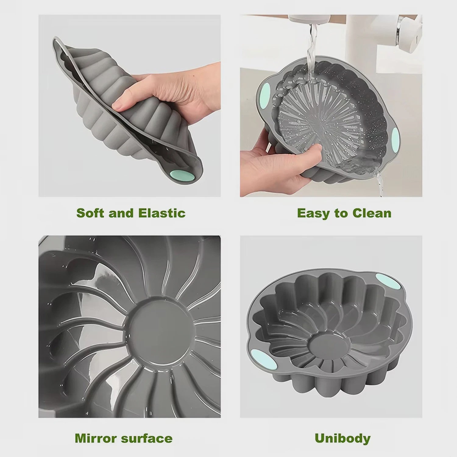 9-delige Siliconen Bakvorm Set - Non-stick & Hittebestendig - Diverse Vormen