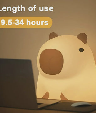 Oplaadbaar Capybara Nachtlampje - Zacht Siliconen Aanraaklampje voor Kinderkamer