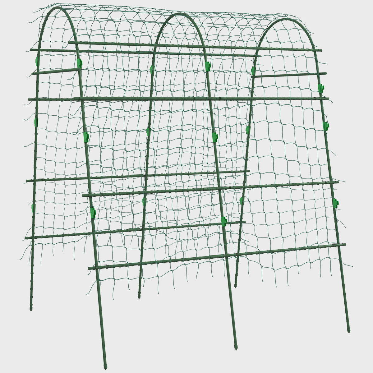 Stevig Klimplantenrek met Netting - Verstelbaar Tuinframe voor Groenten, Fruit en Meer - Groen