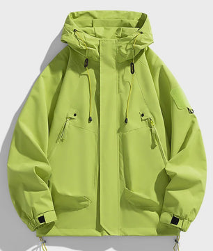 Heren Windbreaker Jas met Capuchon - Waterdicht, Bomberjack Stijl, Ideaal voor Camping & Hiking