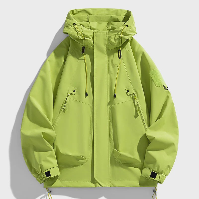 Heren Windbreaker Jas met Capuchon - Waterdicht, Bomberjack Stijl, Ideaal voor Camping & Hiking