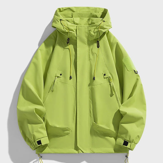 Heren Windbreaker Jas met Capuchon - Waterdicht, Bomberjack Stijl, Ideaal voor Camping & Hiking